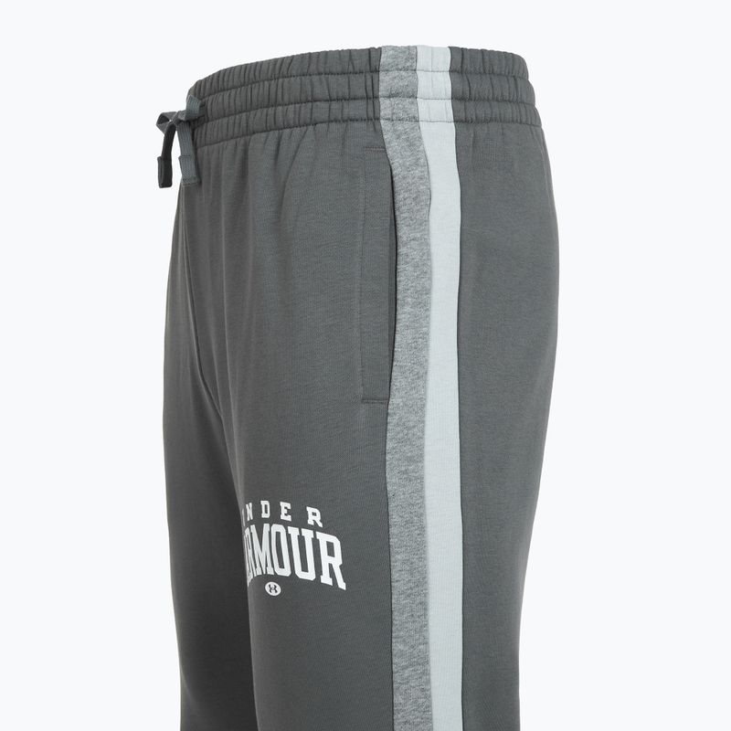 Pantaloni da allenamento uomo Under Armour Rival Fleece Colorblock castlerock/mod gray/white 6