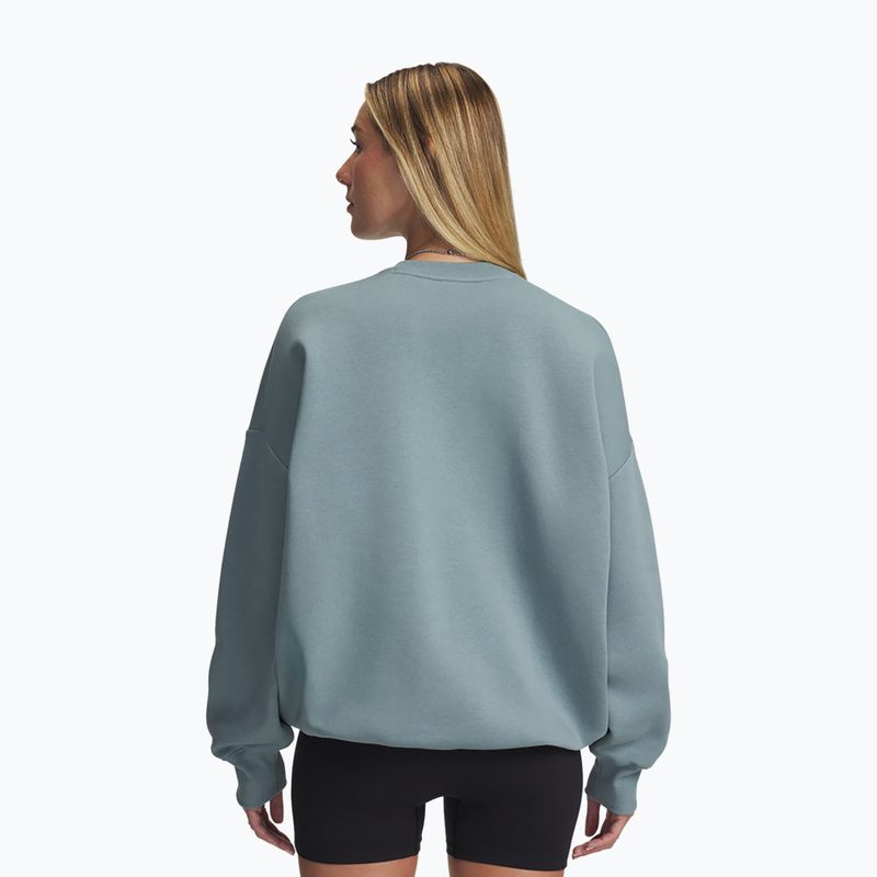 Felpa donna Under Armour Rival Fleece Varsity Crew serpentine/white 2