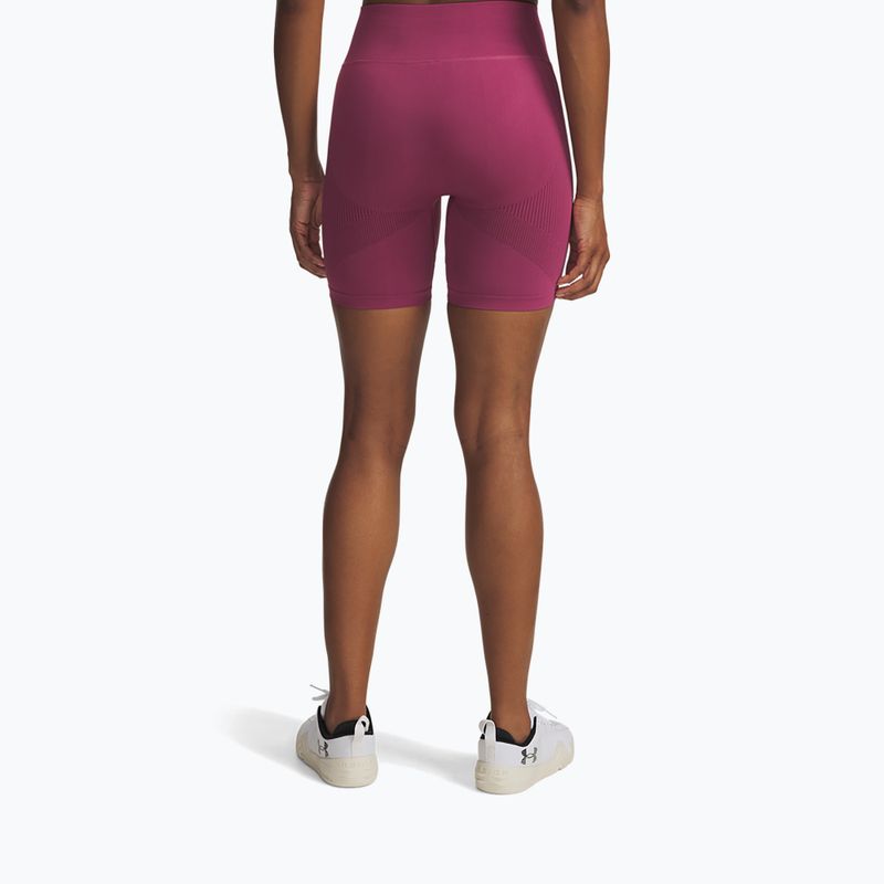 Pantaloncini donna Under Armour Vanish Seamless fuchsia dusk/dark maroon/dark maroon 3
