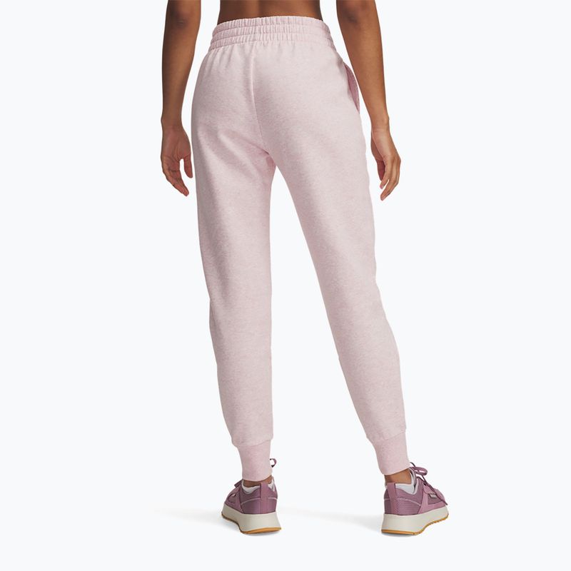 Pantaloni da donna Under Armour Rival Fleece prime pink light heather/prime pink 3