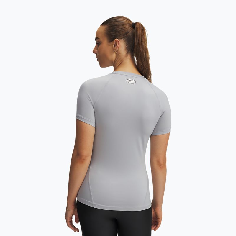 Maglia da allenamento donna Under Armour HG Authentics Comp SS mod gray/black 2