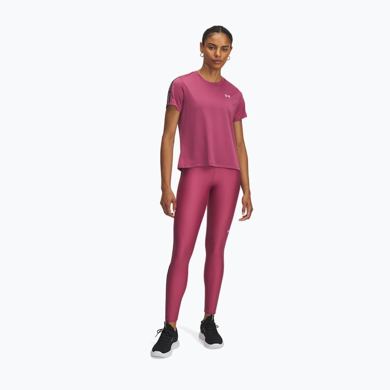 Leggings donna Under Armour Tech Wordmark Tape fuchsia dusk/black/white 2