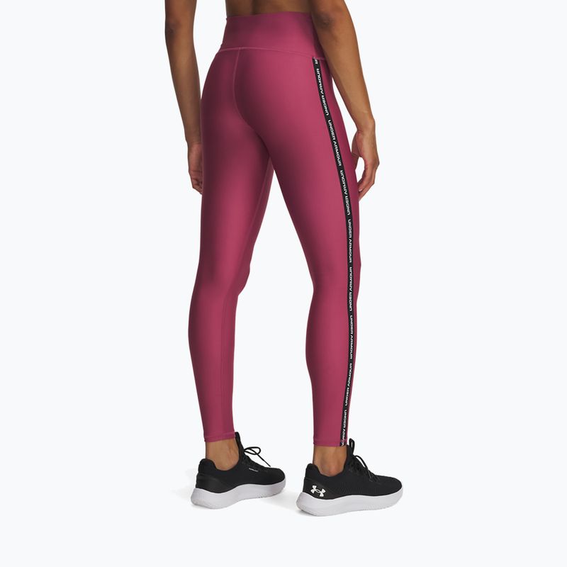 Leggings donna Under Armour Tech Wordmark Tape fuchsia dusk/black/white 3