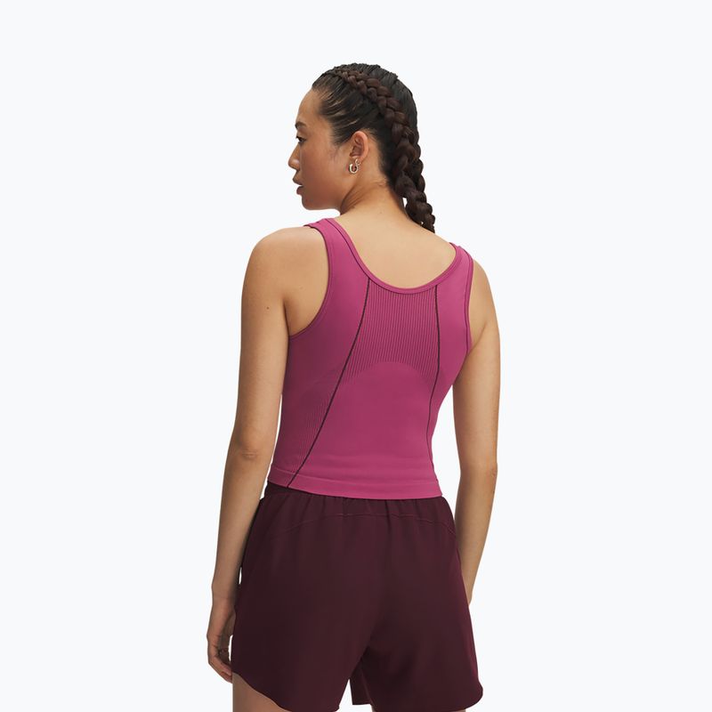 Canotta da allenamento donna Under Armour Vanish Seamless Tank fuchsia dusk/dark maroon/dark maroon 2