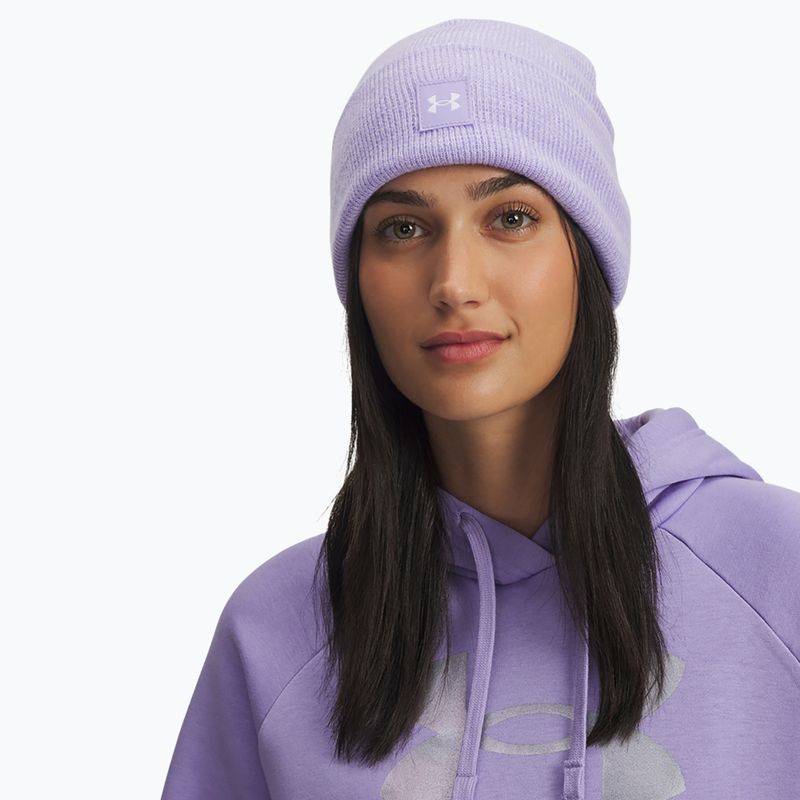 Cappello invernale da donna Under Armour Halftime beanie transparent/transparent/white 3
