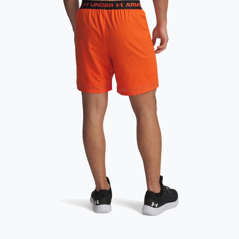Pantaloncini da allenamento uomo Under Armour UA Vanish Woven 6in orange base/black 3