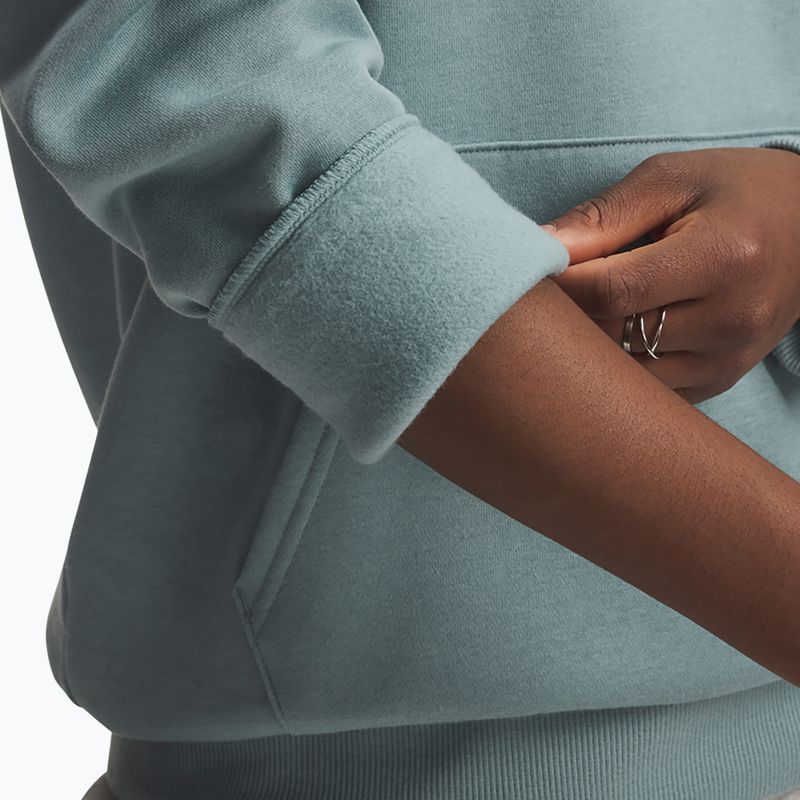 Felpa donna Under Armour Rival Fleece Big Logo Hoody serpentina/bianco 3