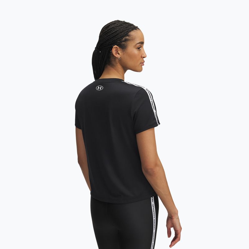 T-shirt da allenamento donna Under Armour Tech Wordmark Tape black/white/white 2
