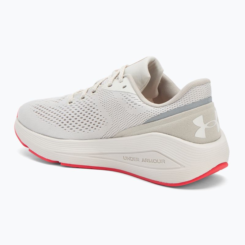 Scarpe da corsa da donna Under Armour Sonic 7 summit white/khaki base/racer red 3