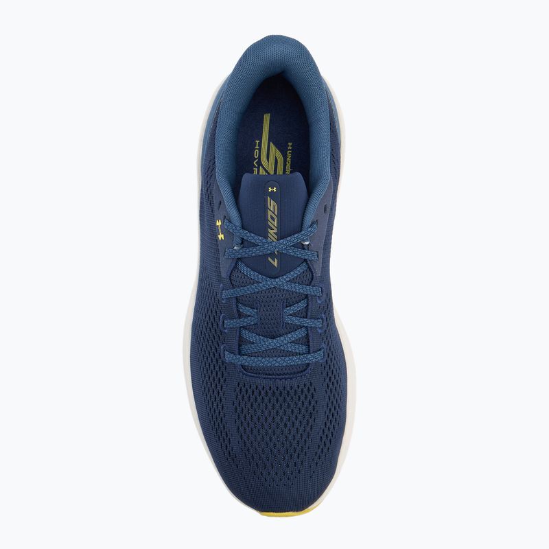 Scarpe da corsa da uomo Under Armour Sonic 7 washed navy/nu blue/yellow shade 5