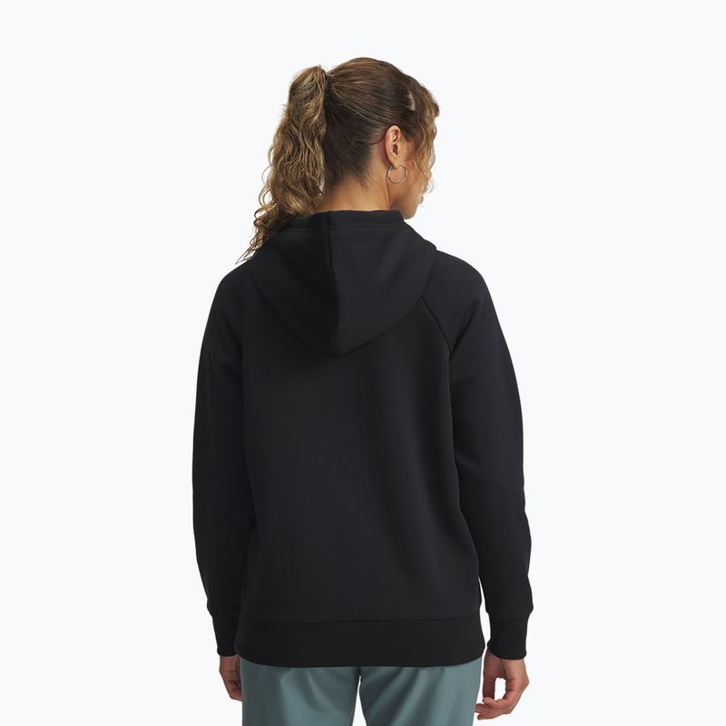 Felpa da donna Under Armour Rival Fleece Shimmer Hoody nero/iridescente 2