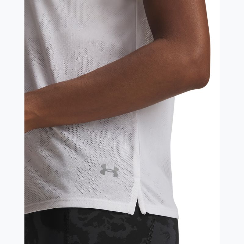 Maglietta da corsa donna Under Armour Launch Jacquard bianco/riflettente 3