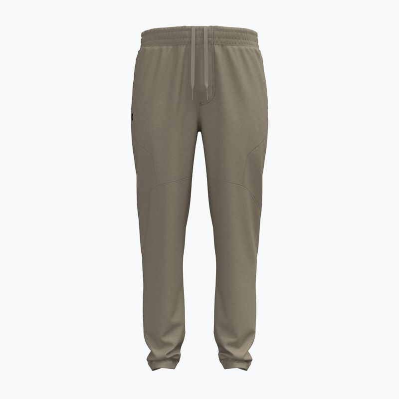 Pantaloni da allenamento da uomo Under Armour Unstoppable Tapered Pants city khaki/black 5