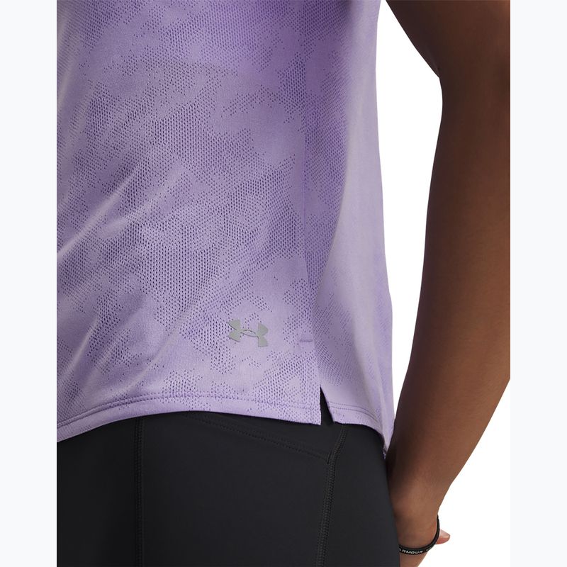 Maglietta da corsa da donna Under Armour Launch Jacquard trasparente/riflettente 3