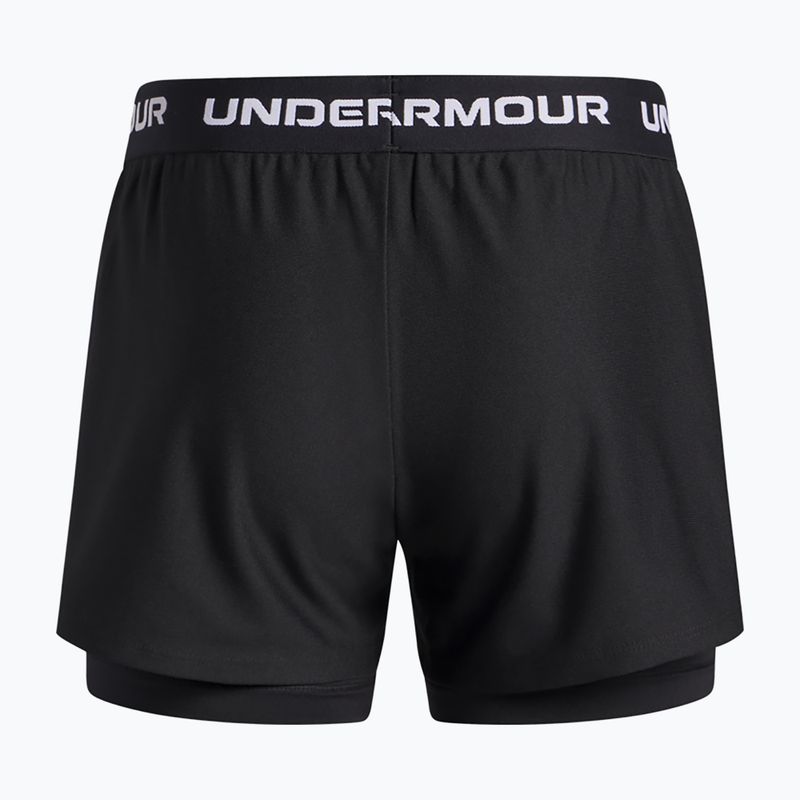 Pantaloncini da allenamento per bambini Under Armour UA Tech Play Up 2IN1 Shorts black/black/white 2