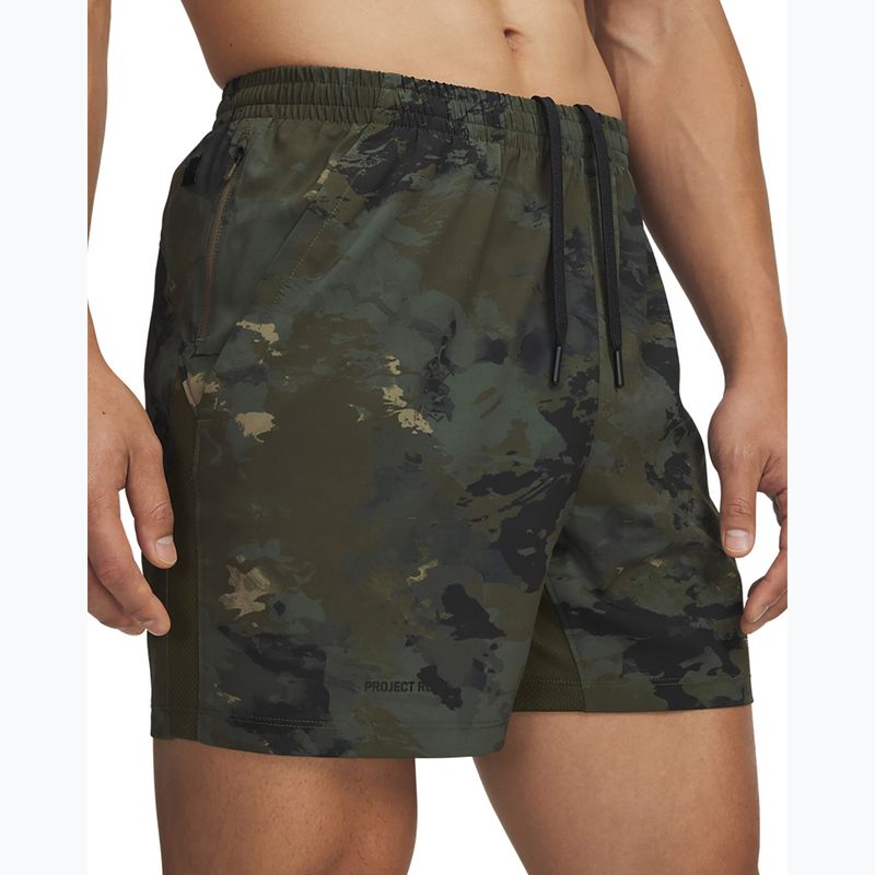 Shorts da allenamento uomo Under Armour Project Rock Ultimate expedition green/black 4