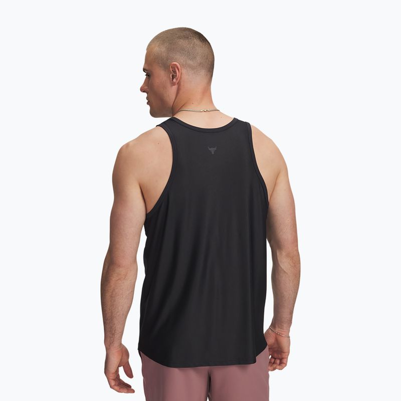 Canotta da allenamento uomo Under Armour Project Rock Iso Chill Tank black/anthracite 2