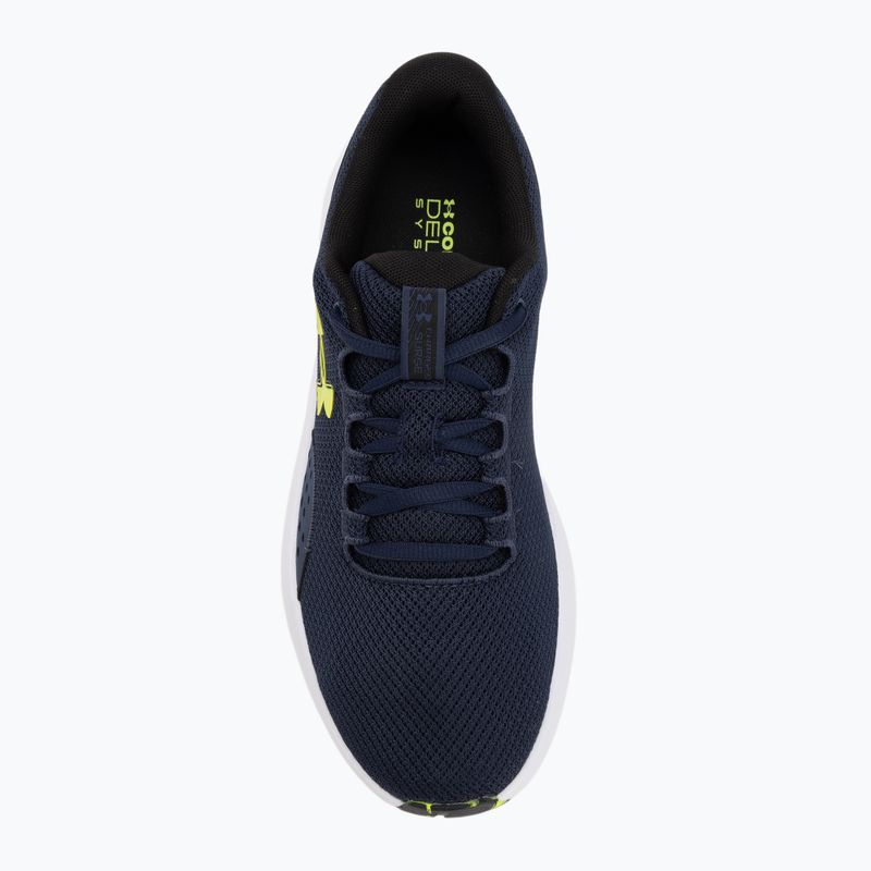 Scarpe running uomo Under Armour Charged Surge 4 washed navy/black/high vis yellow 5