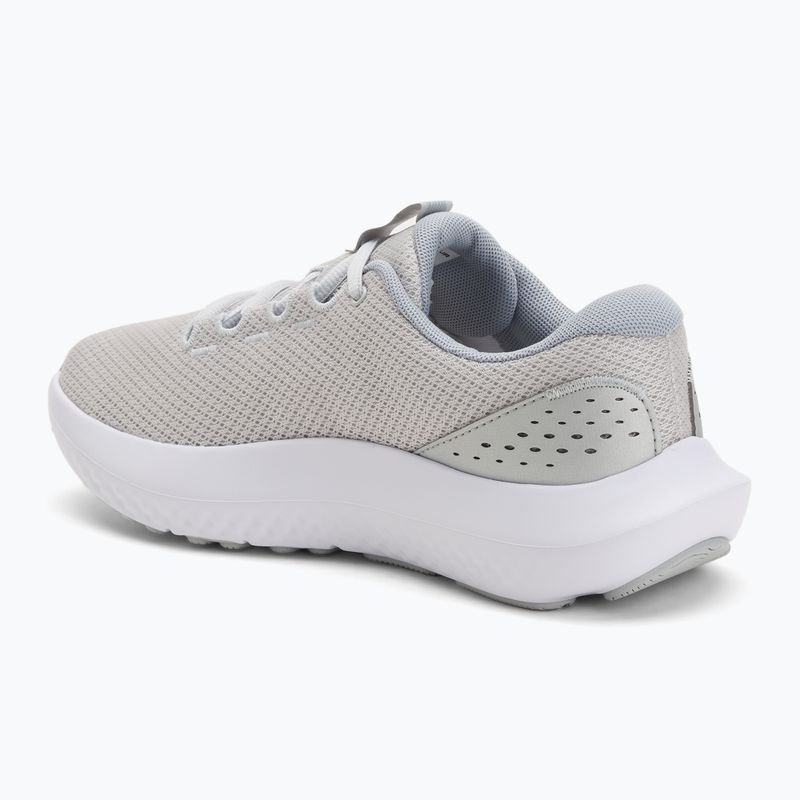 Scarpe da corsa da donna Under Armour Charged Surge 4 halo gray/metallic silver/metallic silver 3