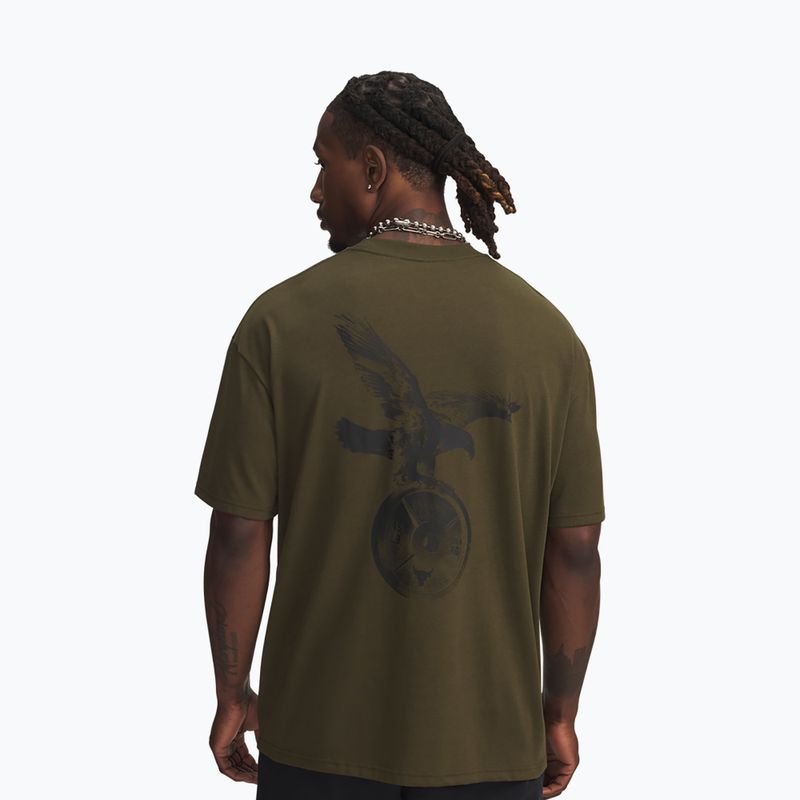 T-shirt da allenamento uomo Under Armour Project Rock Q4 Expedition Green/Black 2