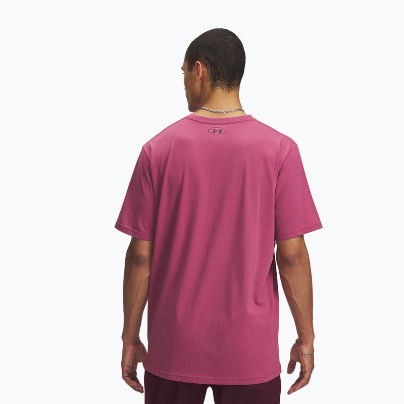 Maglietta da uomo Under Armour Sportstyle Left Chest fucsia crepuscolo/marrone scuro 2