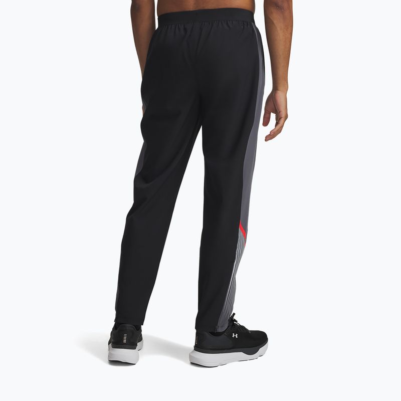 Pantaloni da corsa da uomo Under Armour Velociti Storm nero/castlerock/riflettente 3