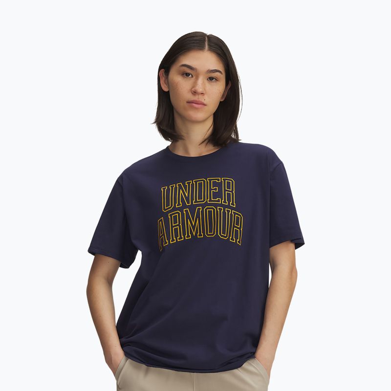 Maglietta da allenamento donna Under Armour Rival Campus midnight navy/gold league