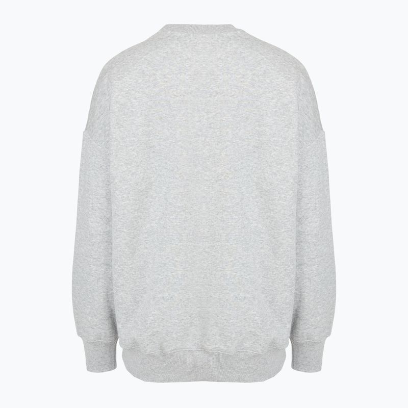 Felpa donna Under Armour Rival Fleece Varsity Crew halo gray light heather/expedition green 4