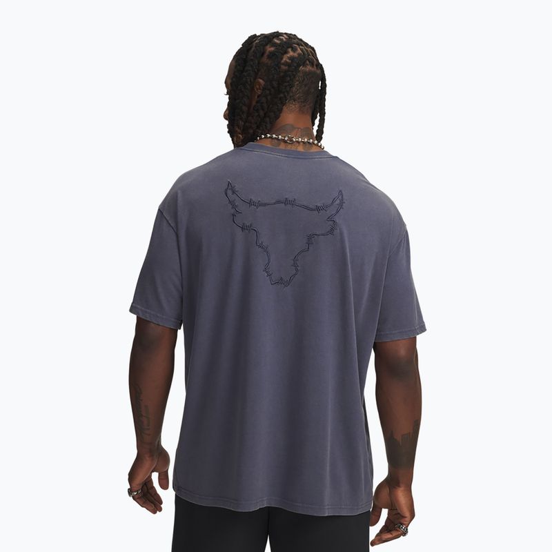 T-shirt da uomo Under Armour Project Rock Q3 ST Graphic downpour gray/white 2