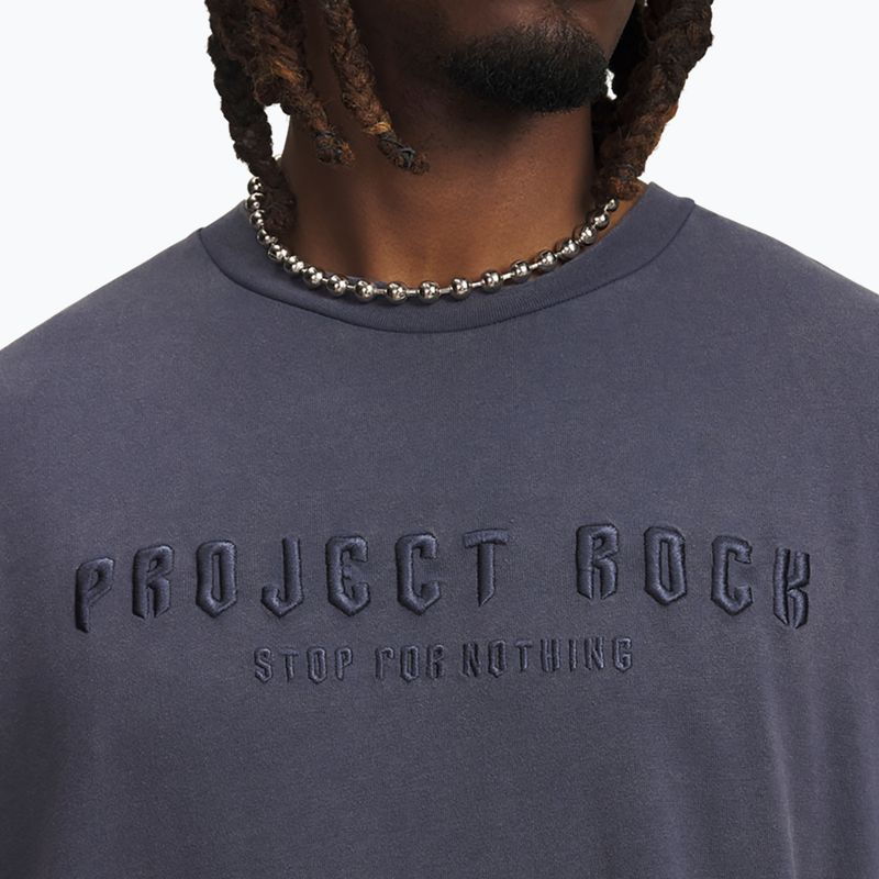 T-shirt da uomo Under Armour Project Rock Q3 ST Graphic downpour gray/white 3
