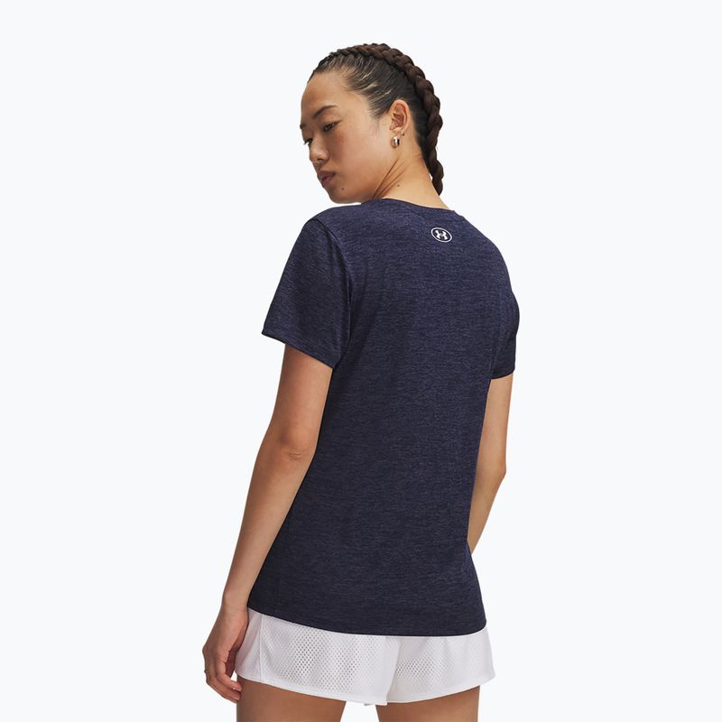 Maglietta da allenamento donna Under Armour Tech Twist midnight navy/white 2