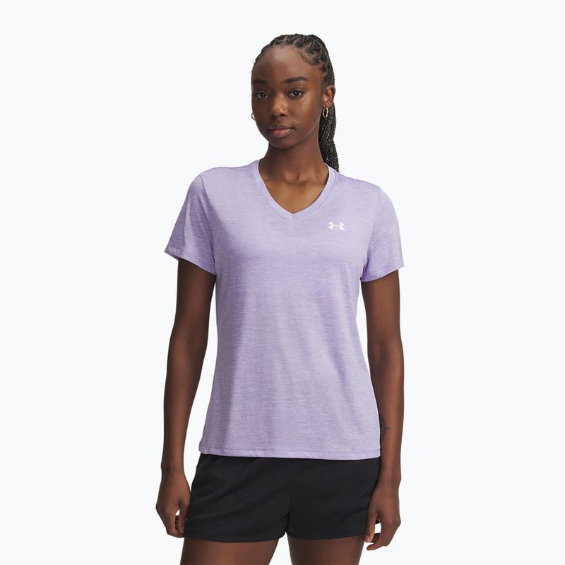 Maglietta da allenamento donna Under Armour Tech V-Twist trasparente/bianco