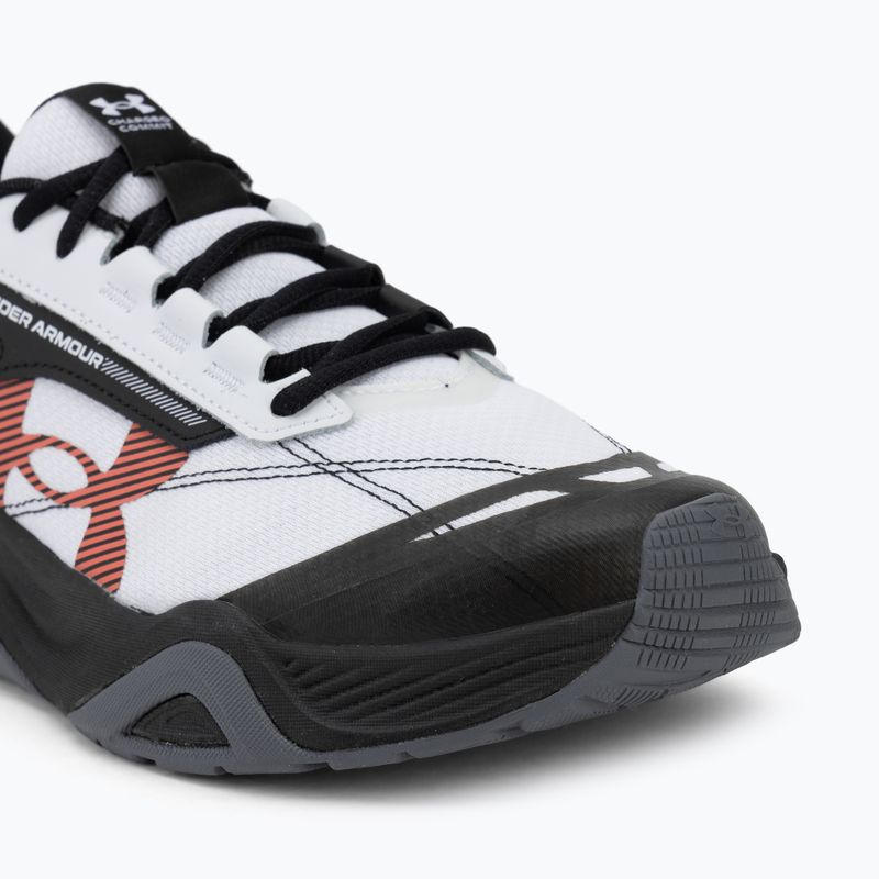 Scarpe da allenamento uomo Under Armour Charged Commit TR 5 white/black/venom red 7