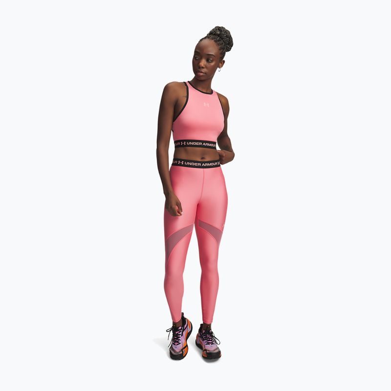 Leggings da allenamento maschili Under Armour HeatGear Mesh bittersweet pink/posh pink 2