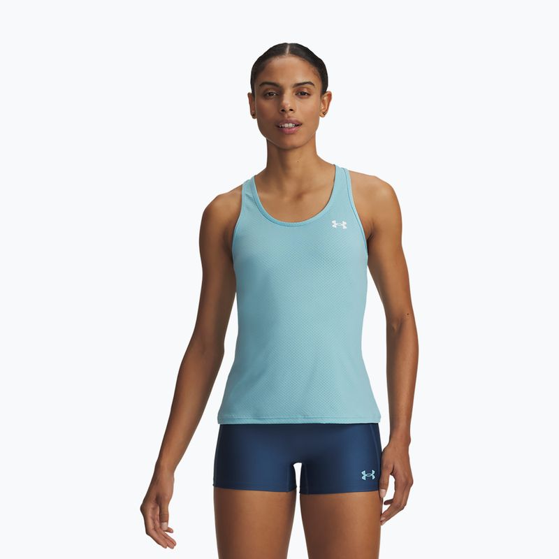 Canotta da allenamento donna Under Armour Tech Mesh Racer Tank blue haze/white