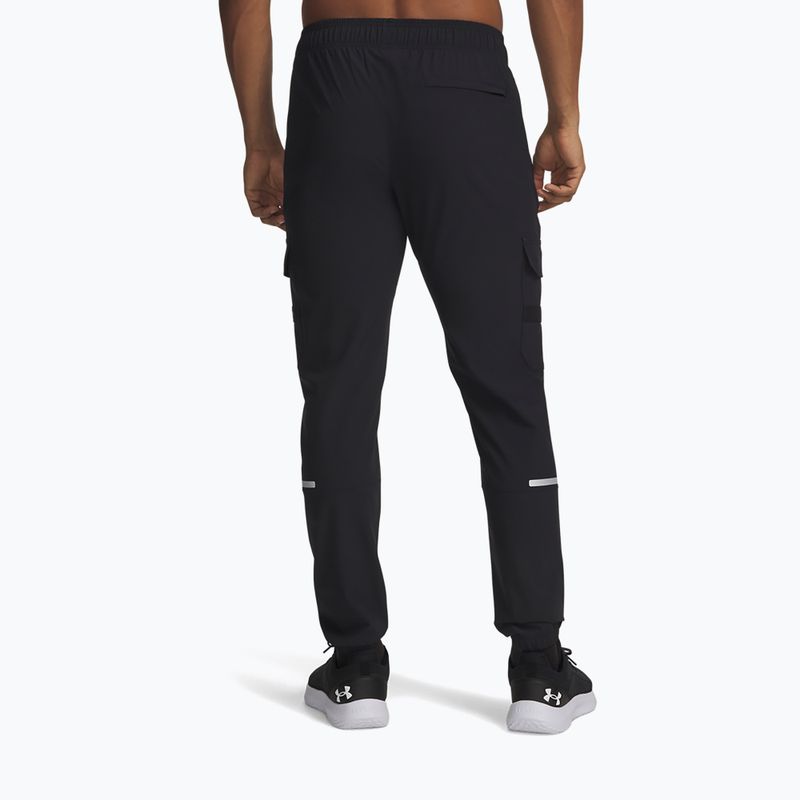 Pantaloni da allenamento uomo Under Armour Tech Utility Woven black/castlerock/venom red 3
