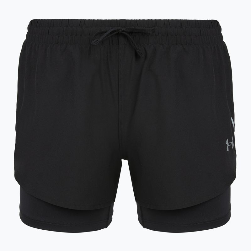 Pantaloncini da running da donna Under Armour Velociti Pro 4" 2N1 ultimate black/ultimate black/ultimate black
