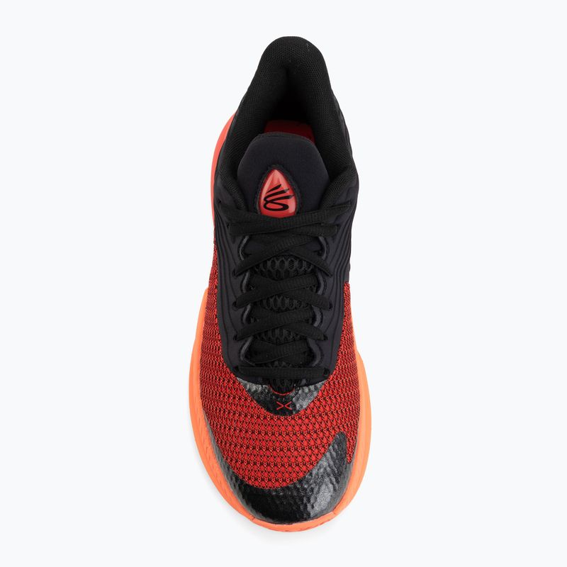 Scarpe da basket Under Armour Curry Splash 26 black/electric tangerine/racer red 5