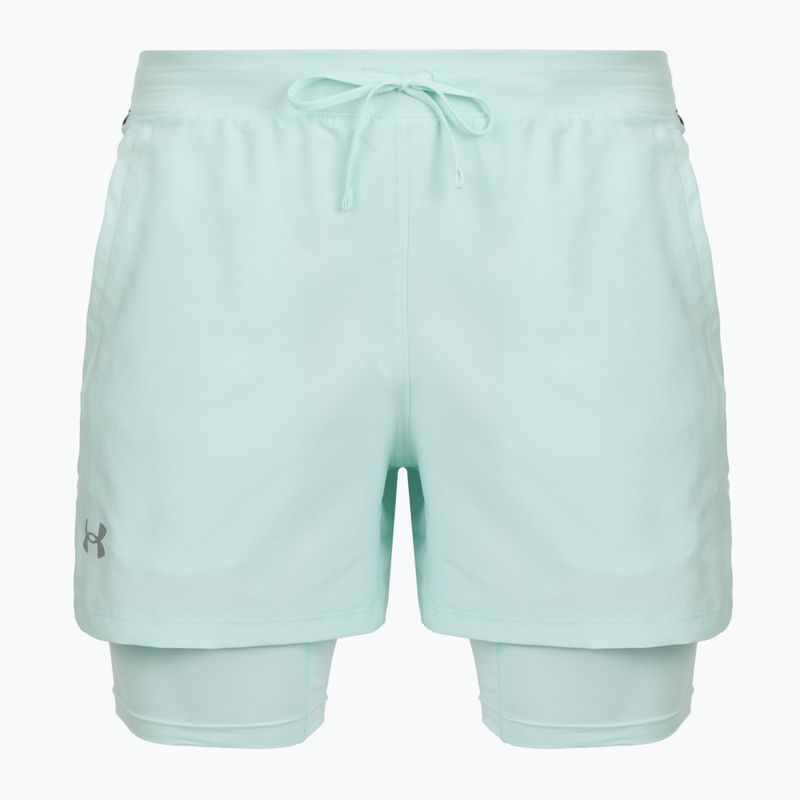Pantaloncini da running da uomo Under Armour Launch 5" 2IN1 refresh mint/castlerock