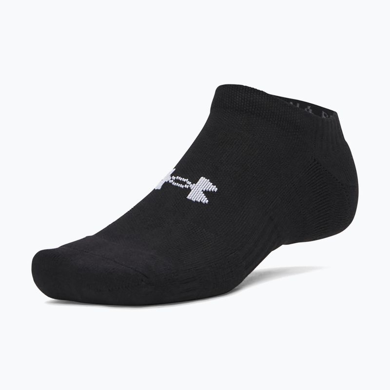 Calzini da uomo Under Armour Performance Cotton NS 3 pairs ultimate black/ultimate black/white 2