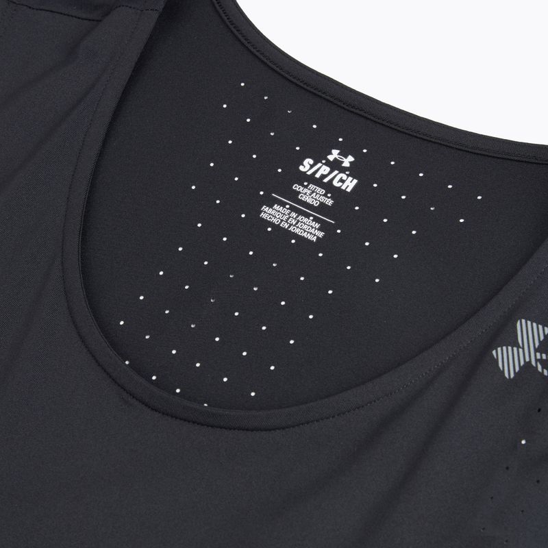 Canotta da corsa da uomo Under Armour Velociti Pro Singlet black/black/metallic silver 3