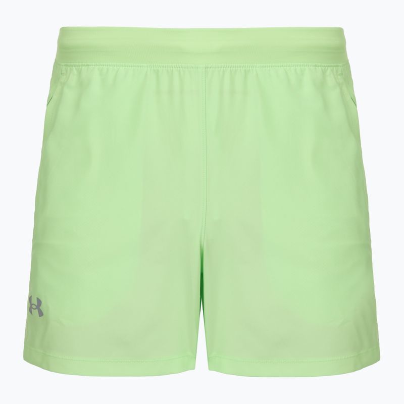 Pantaloncini da running da uomo Under Armour Launch 5" lumos lime/white