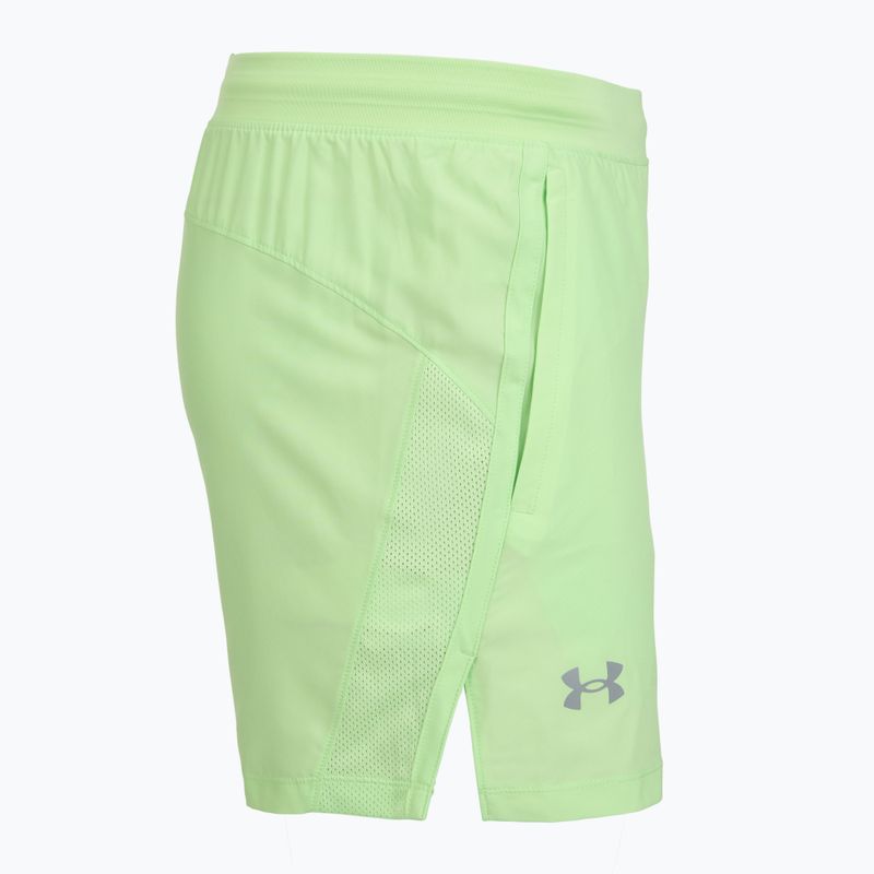 Pantaloncini da running da uomo Under Armour Launch 5" lumos lime/white 3