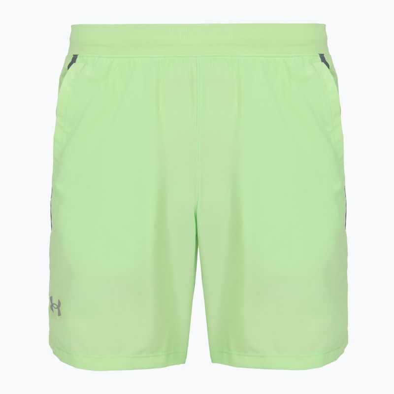 Pantaloncini da corsa da uomo Under Armour Launch 7" lumos lime/white