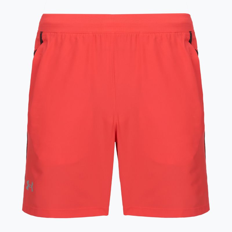 Pantaloncini da corsa da uomo Under Armour Launch 7" racer red/black/reflective