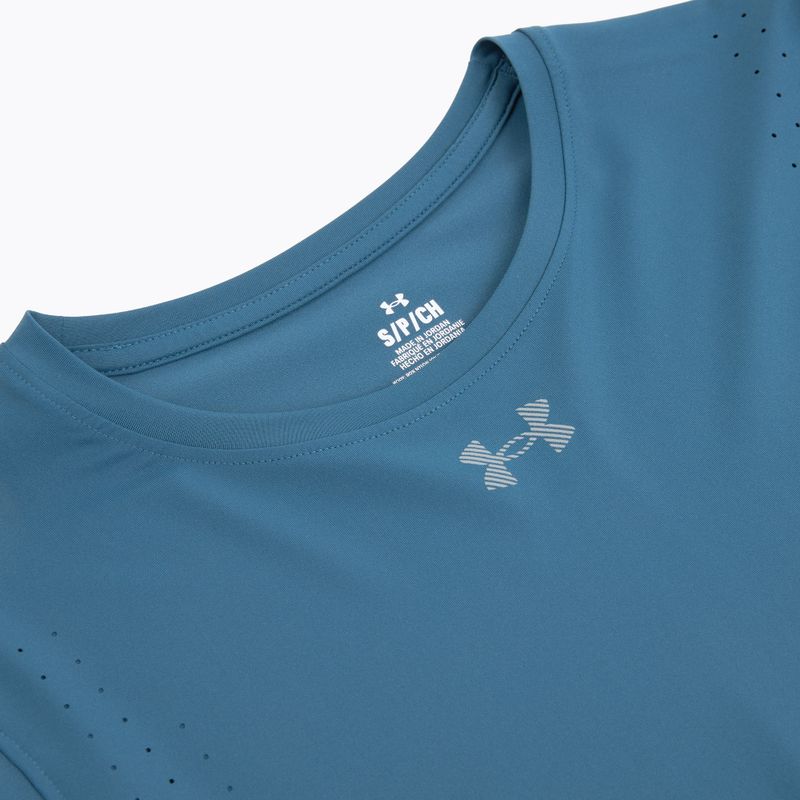 Maglietta da running da donna Under Armour Velociti Pro wham blue/hyper green/white 3