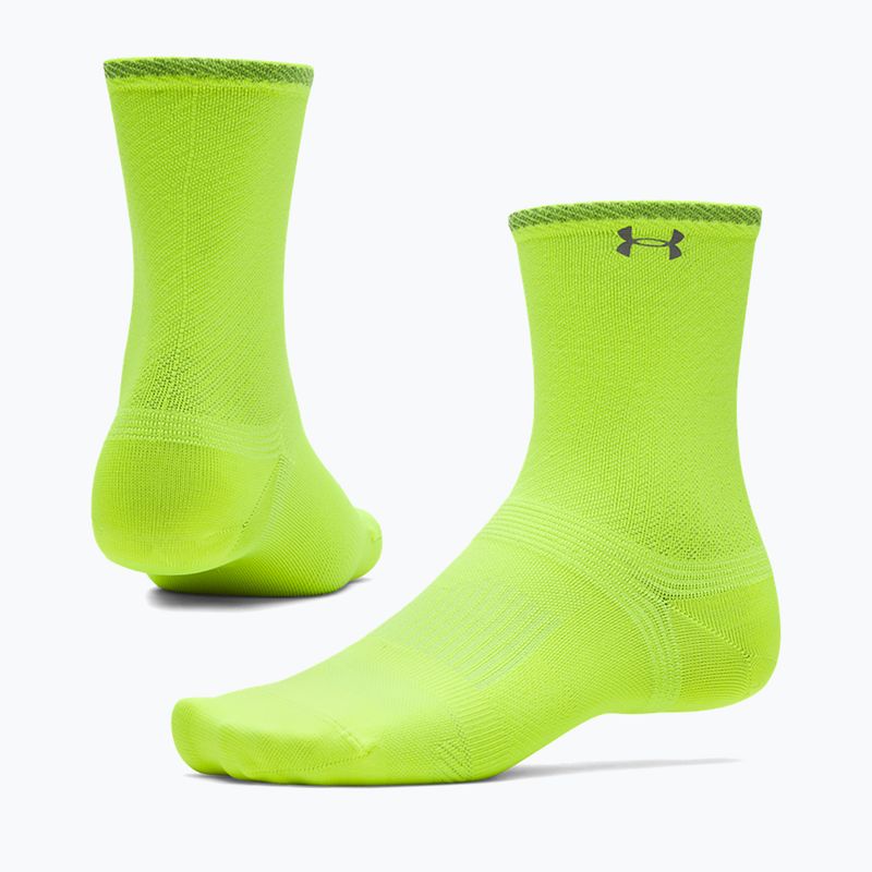Calzini Under Armour Velociti Lite Crew high vis yellow/high vis yellow/white 3
