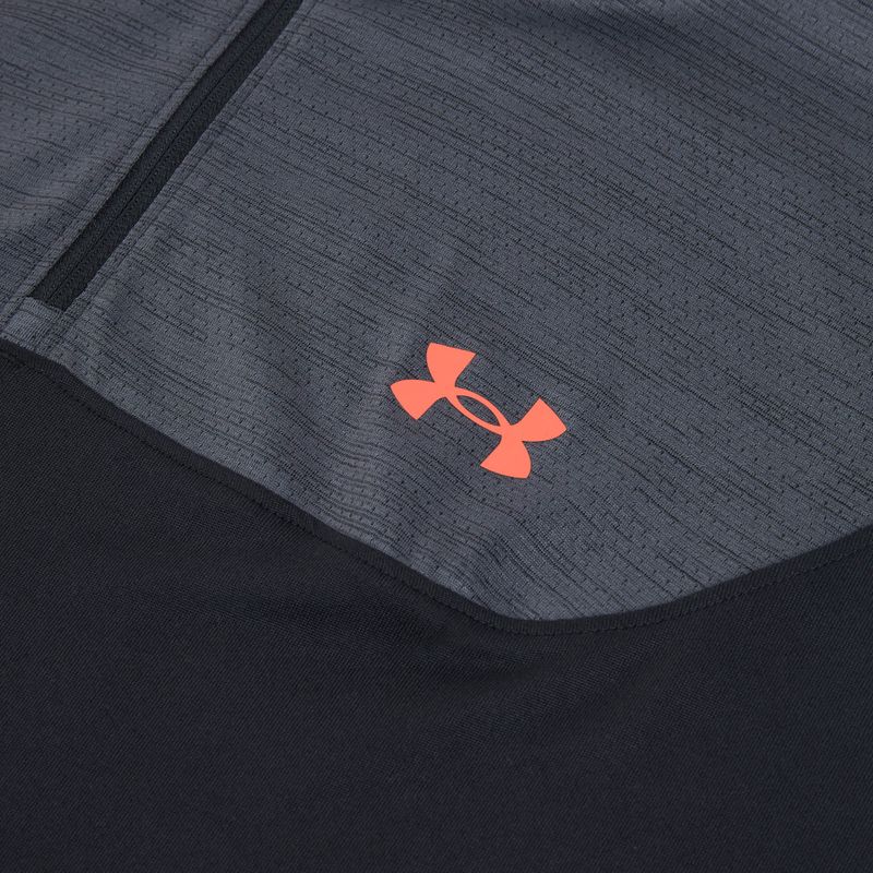 Felpa da uomo Under Armour Tech Utility 1/4 Zip black/venom red 3