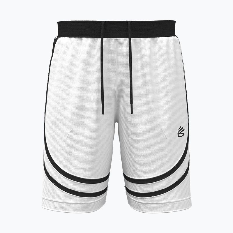 Pantaloncini da basket da uomo Under Armour Curry Signature white/black