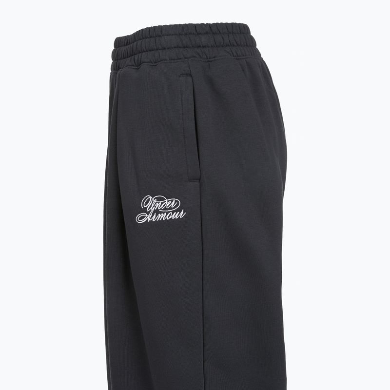 Pantaloni da donna Under Armour Rival Fleece Script black/white 3